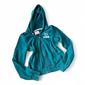Victoria’s Secret PINK Teal & Green NFL Philadelphia Eagles Zip-Up Hoodie Size L